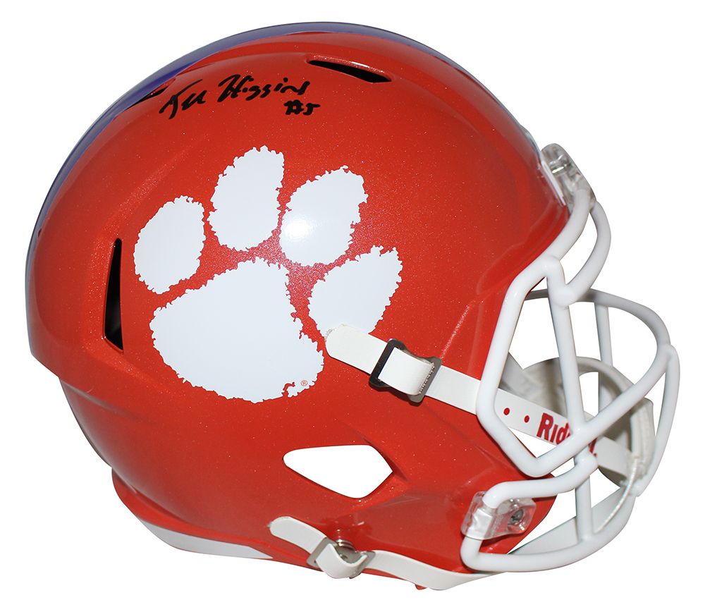 Tee Higgins Autographed/Signed Clemson Tigers Full Size Speed Helmet BAS