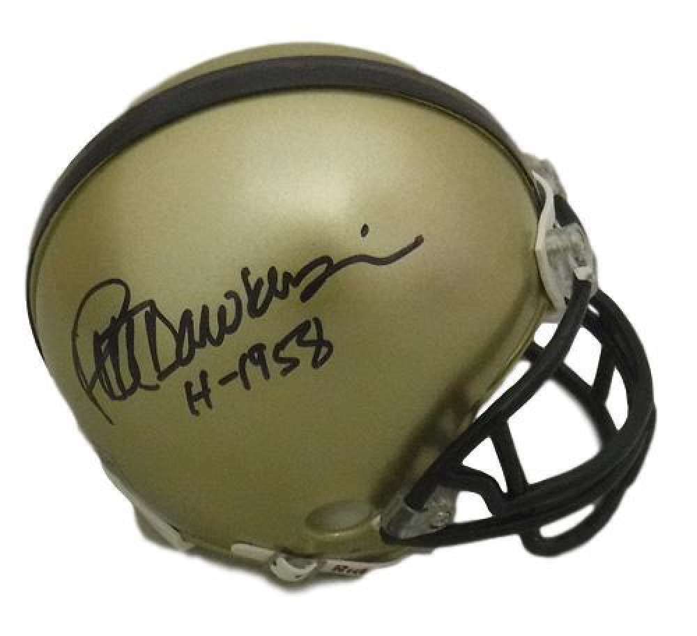 Pete Dawkins Autographed Army Black Knights Riddell Mini Helmet H.T. JSA