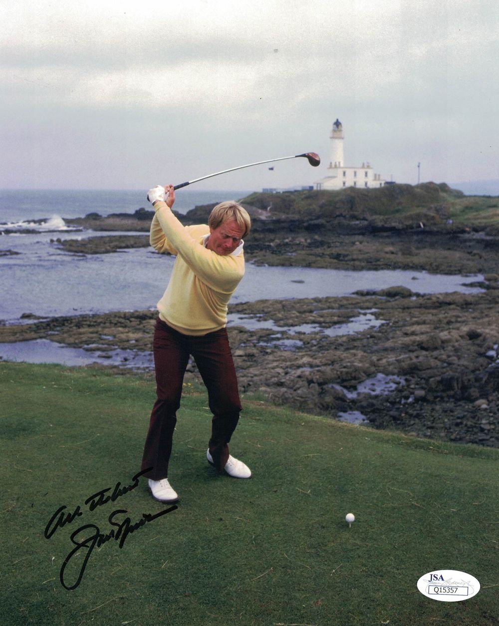Jack Nicklaus Autographed/Signed PGA Tour Golf 8x10 Photo JSA