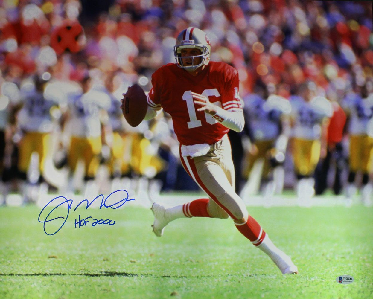Joe Montana Autographed/Signed San Francisco 49ers 16x20 Photo HOF BAS