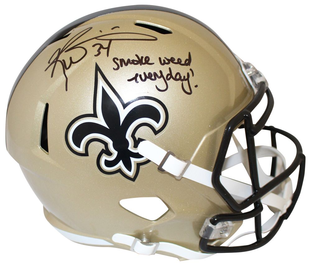 Ricky Williams Signed New Orleans Saints Speed Replica Helmet Smoke JSA