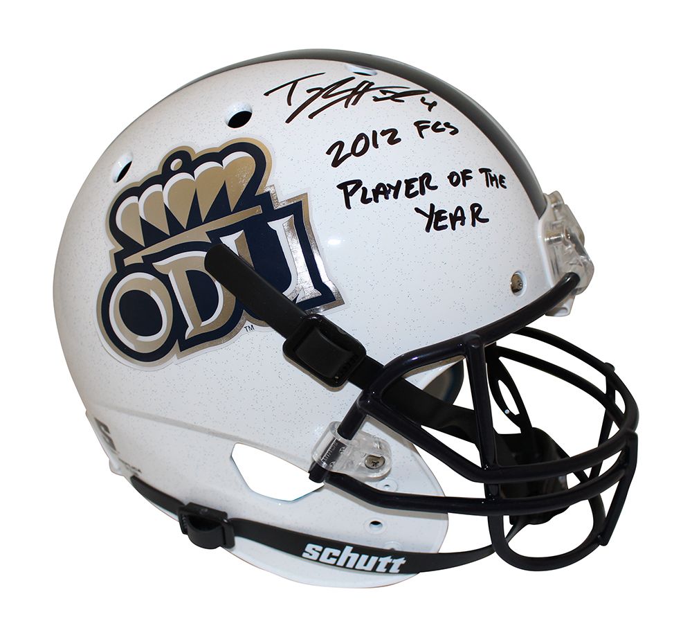 Taylor Heinicke Autographed Old Dominion Monarchs F/S Helmet Beckett