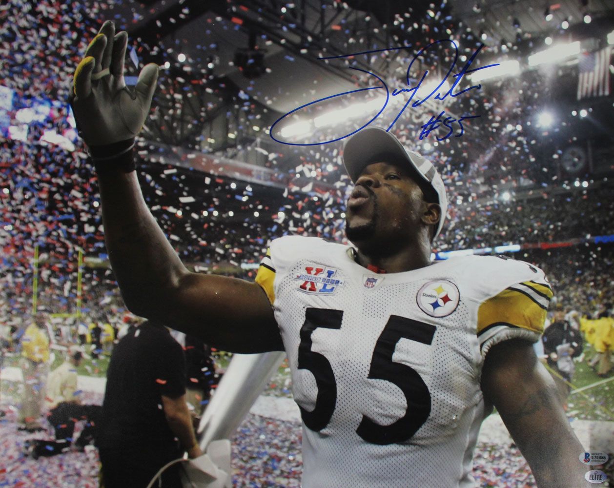 Joey Porter Autographed/Signed Pittsburgh Steelers 16x20 Photo BAS