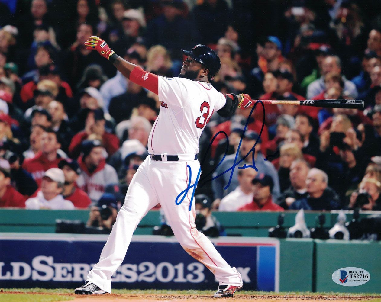 David Ortiz Autographed/Signed Boston Red Sox 8x10 Photo BAS