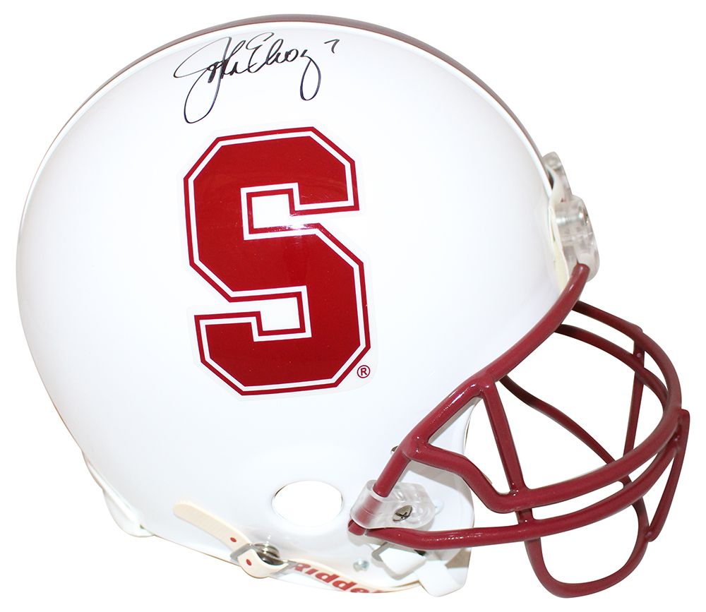 John Elway Autographed/Signed Stanford Cardinals Authentic Helmet BAS