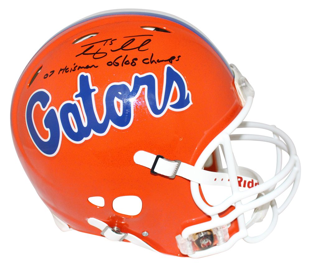 Tim Tebow Autographed Florida Gators Authentic Speed Helmet 2 Insc