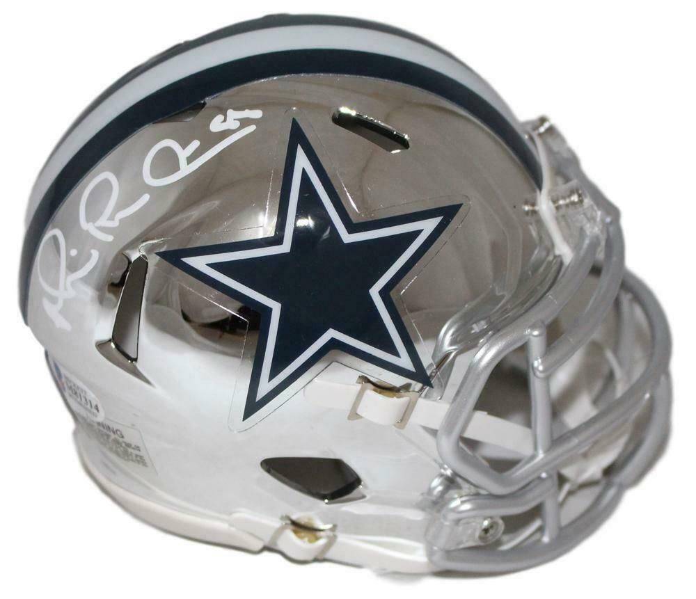 Michael Irvin Autographed Dallas Cowboys Chrome Mini Helmet BAS