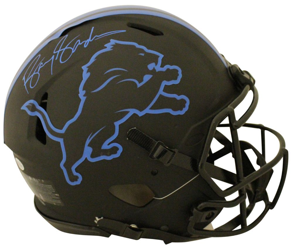 Barry Sanders Autographed Detroit Lions Authentic Eclipse Helmet BAS