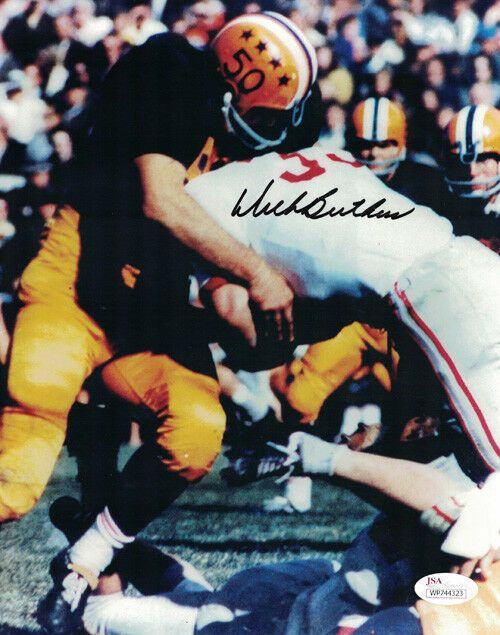 Dick Butkus Autographed Illinois Fighting Illini 8x10 Photo in Black JSA