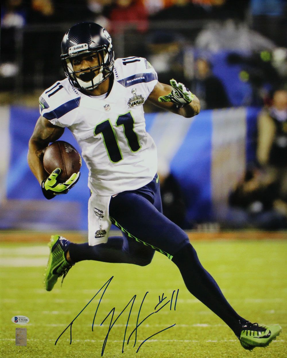 Percy Harvin Autographed/Signed Seattle Seahawks 16x20 Photo BAS