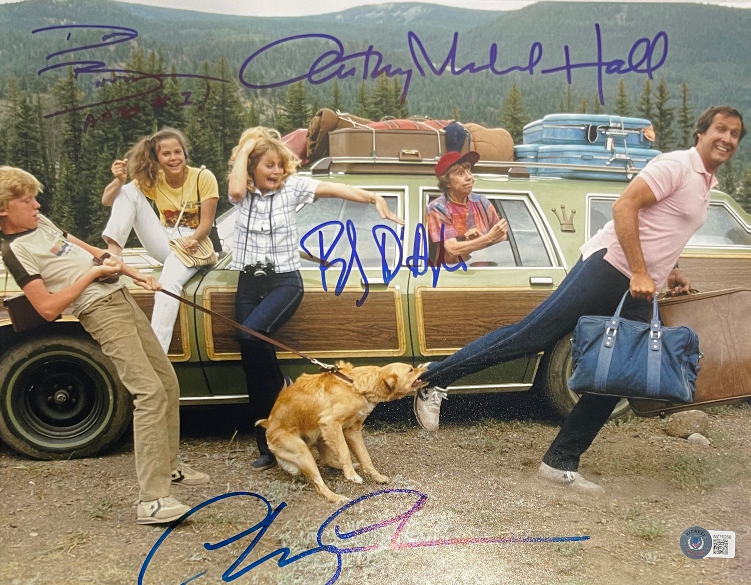 National Lampoon&#39;s Vacation Cast Autographed 11x14 Photo 4 Sigs. Beckett