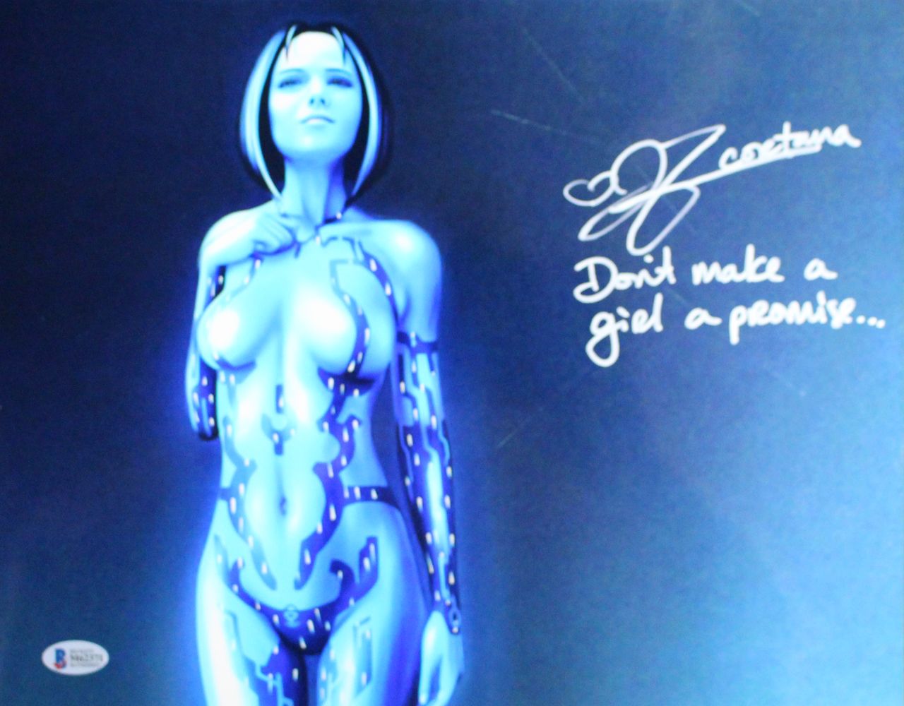 Jen Taylor Autographed Halo 11x14 Photo Don’t Make A Girl A Promise BAS