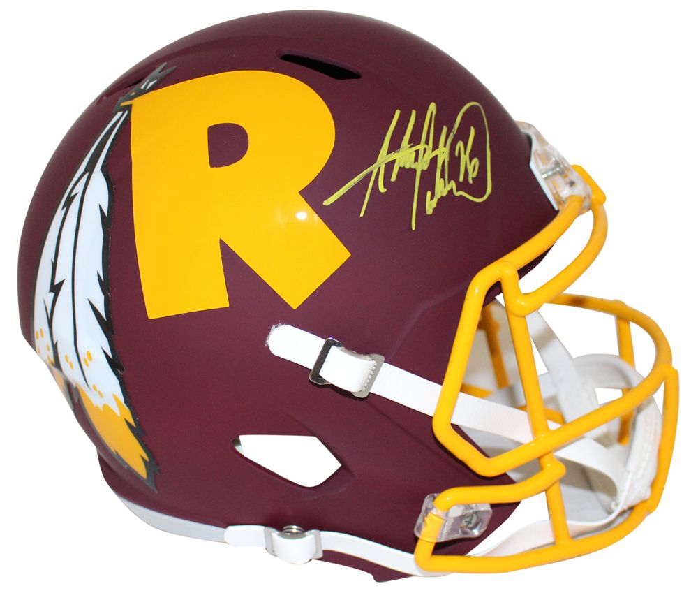 Adrian Peterson Autographed/Signed Washington Redskins AMP Helmet BAS