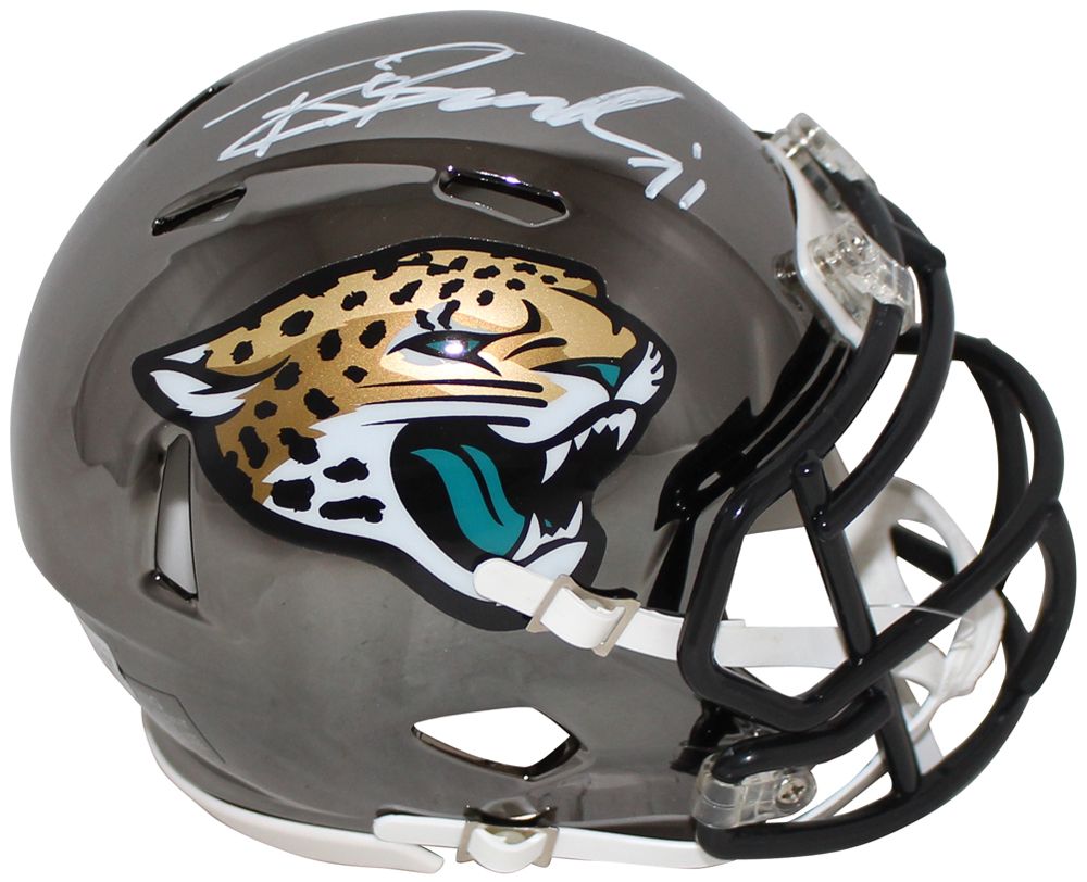Tony Boselli Autographed Jacksonville Jaguars Chrome Mini Helmet BAS