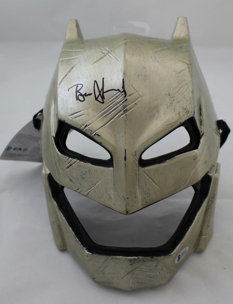 Ben Affleck Autographed Batman Rubies Hard Gold Mask Mask BAS