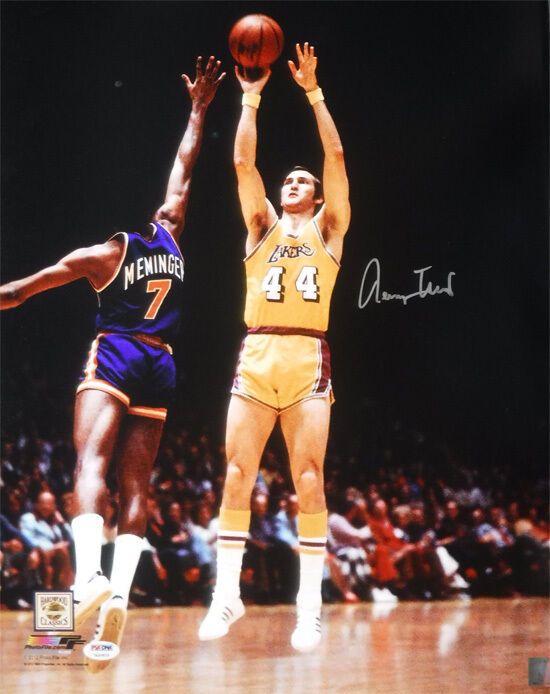 Jerry West Autographed Los Angeles Lakers 16x20 Photo (Dribbling) JSA