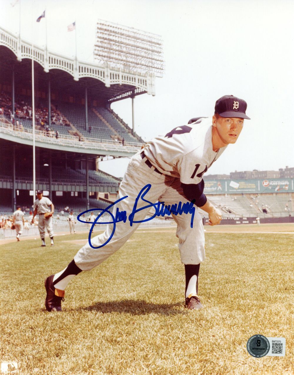 Jim Bunning Autographed/Signed Detroit Tigers 8x10 Photo Beckett 45249