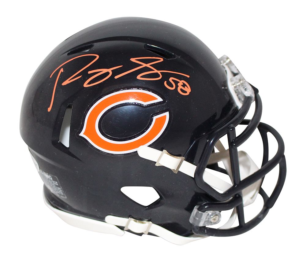 Roquan Smith Autographed/Signed Chicago Bears Speed Mini Helmet BAS