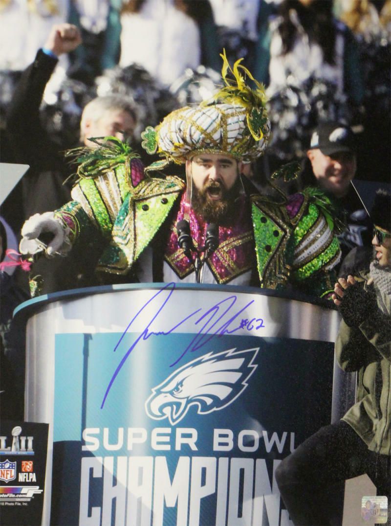 Jason Kelce Autographed Philadelphia Eagles 16x20 Photo BAS