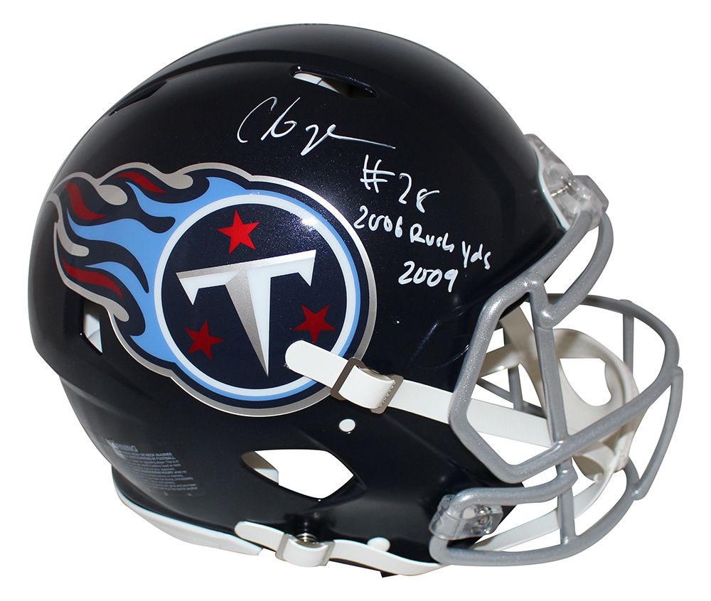 Chris Johnson Signed Tennessee Titans Authentic Speed Helmet 2006 BAS