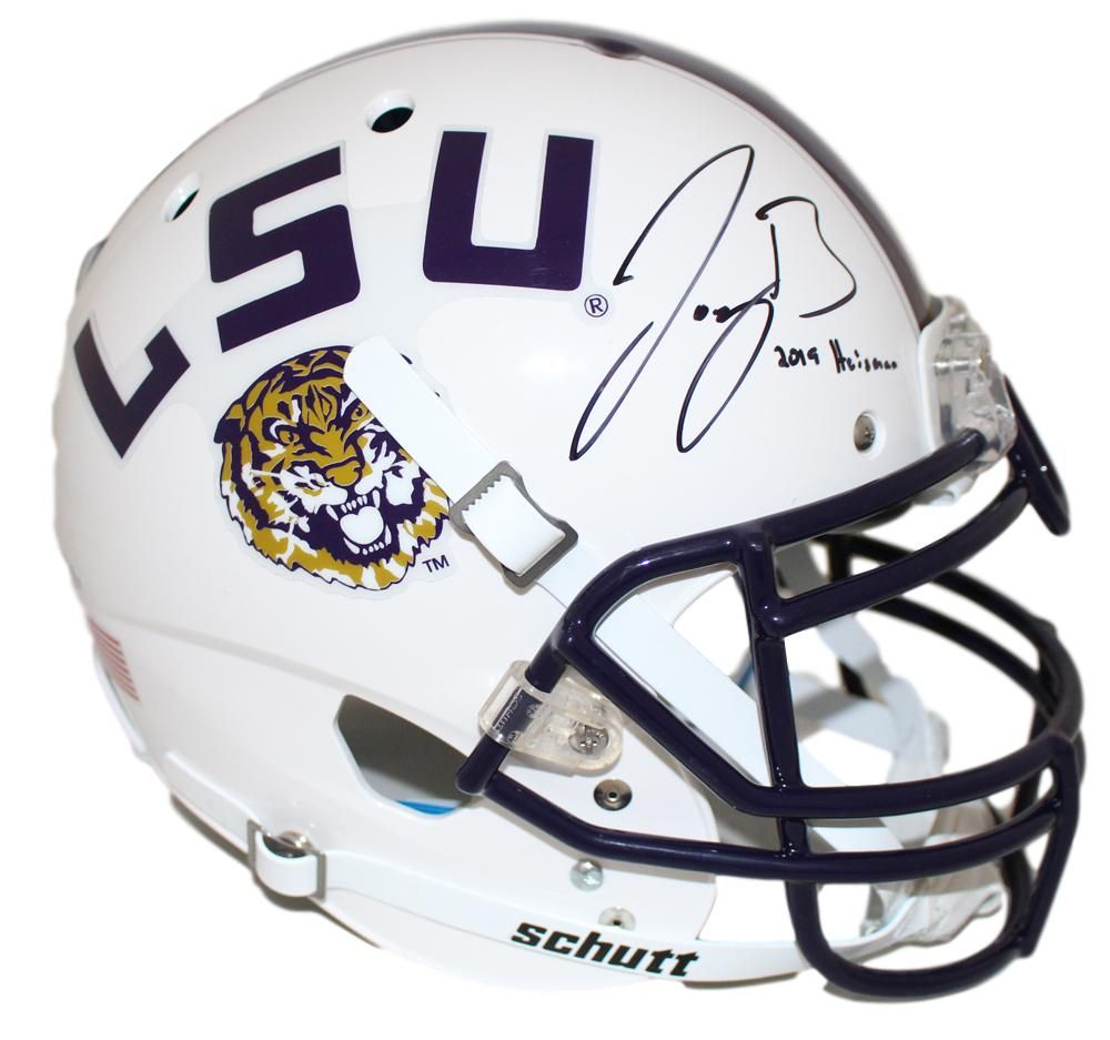 Joe Burrow Autographed LSU Tigers Authentic White Helmet Heisman BAS