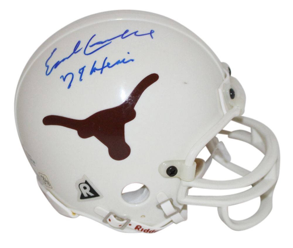Earl Campbell Signed Texas Longhorns Replica Mini Helmet Heisman BAS