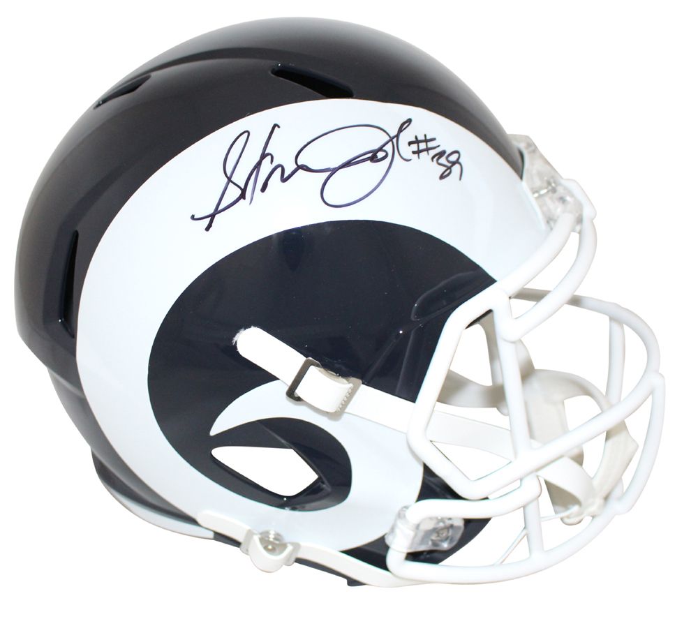 Steven Jackson Autographed/Signed St Louis Rams Speed Replica Helmet BAS
