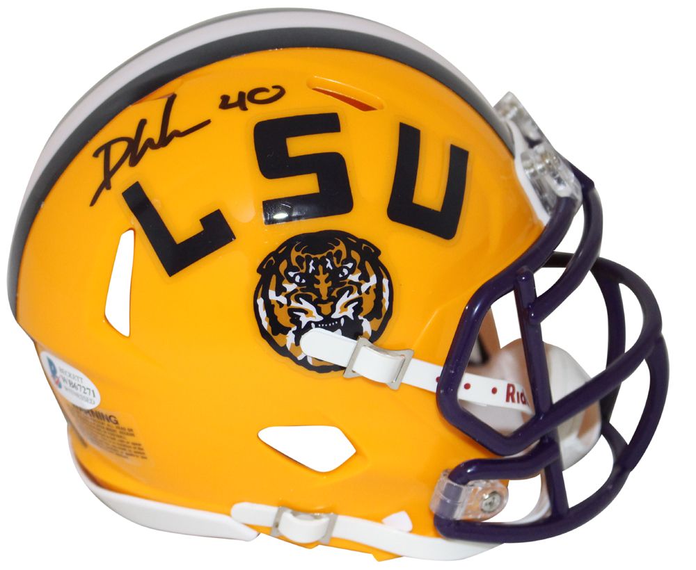 Devin White Autographed LSU Tigers Yellow Speed Mini Helmet BAS