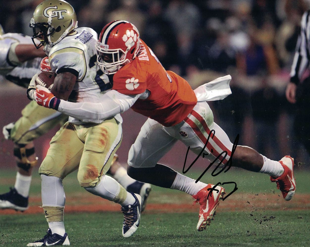 Vic Beasley Autographed/Signed Clemson Tigers 8x10 Photo