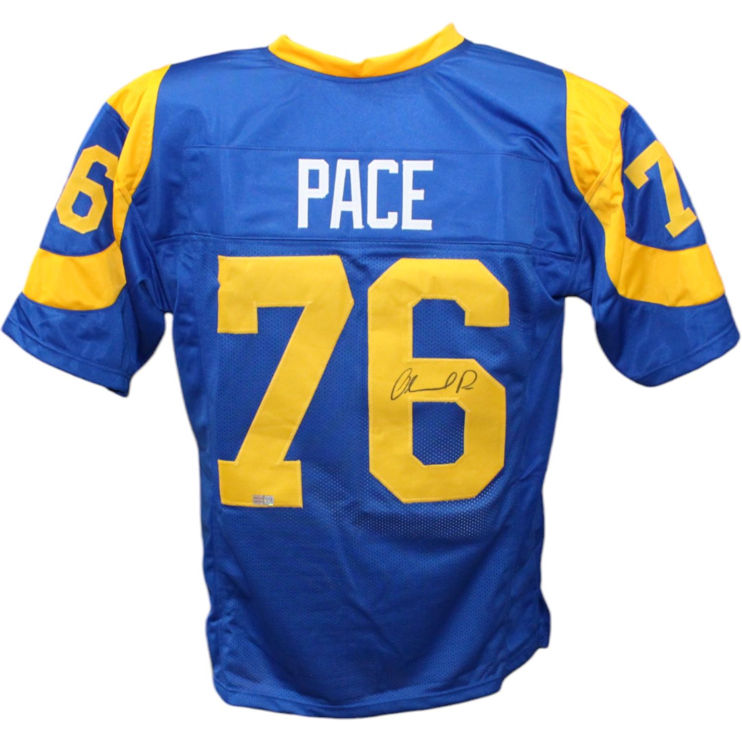 Orlando Pace Autographed/Signed Pro Style Blue Jersey JSA
