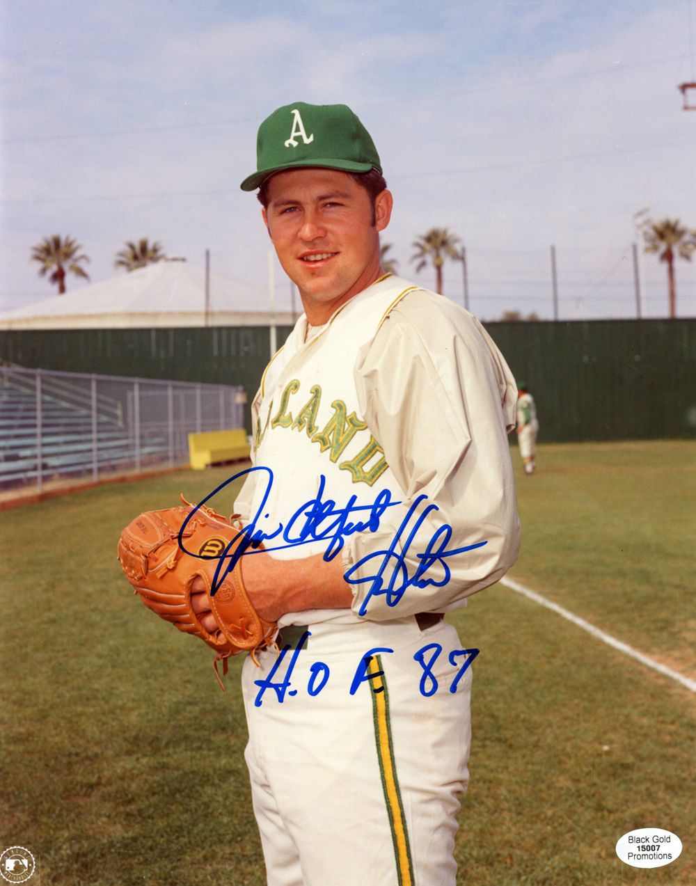 Jim Catfish Hunter Autographed/Signed Oakland Athletics 8x10 Photo