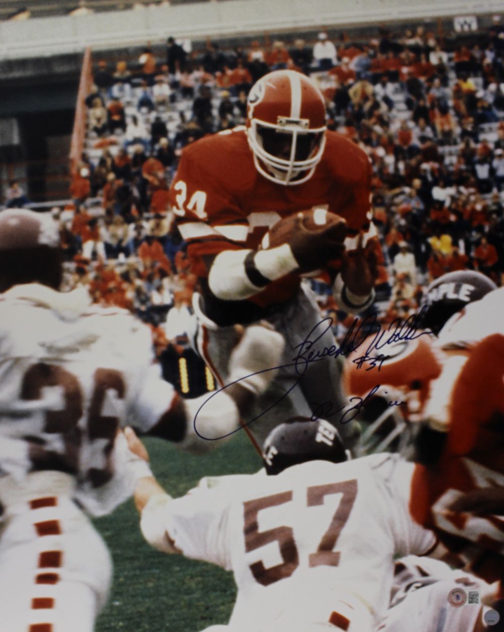 Herschel Walker Signed Georgia Bulldogs Dry Mounted 16x20 Photo Beckett
