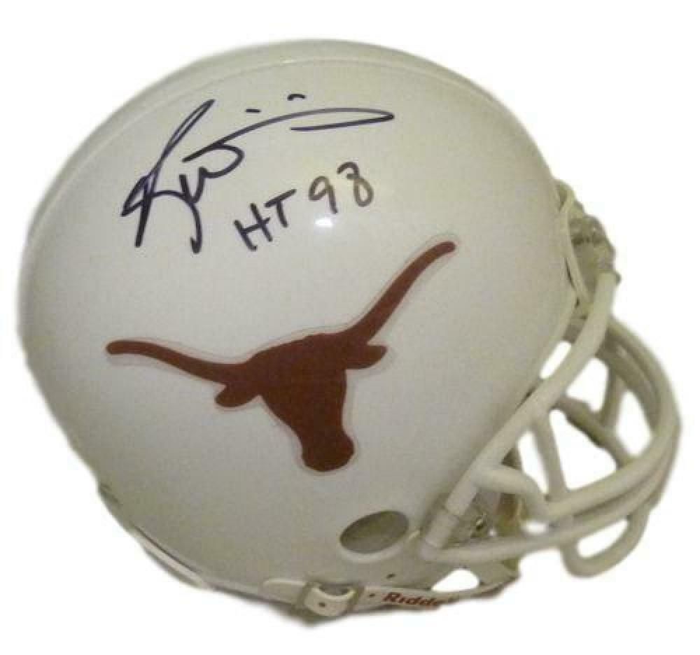 Ricky Williams Autographed Texas Longhorns Riddell Mini Helmet w/HT 98 JSA