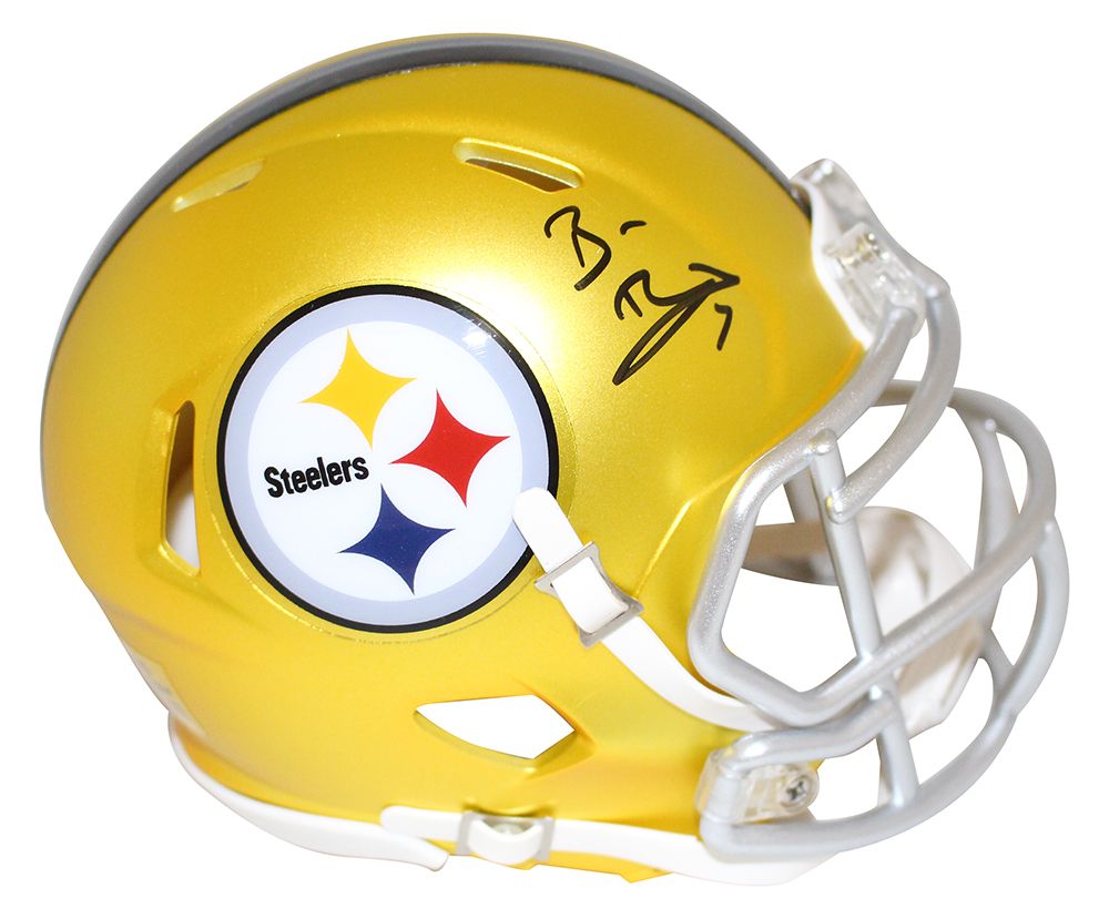 Ben Roethlisberger Signed Pittsburgh Steelers Blaze Mini Helmet FAN