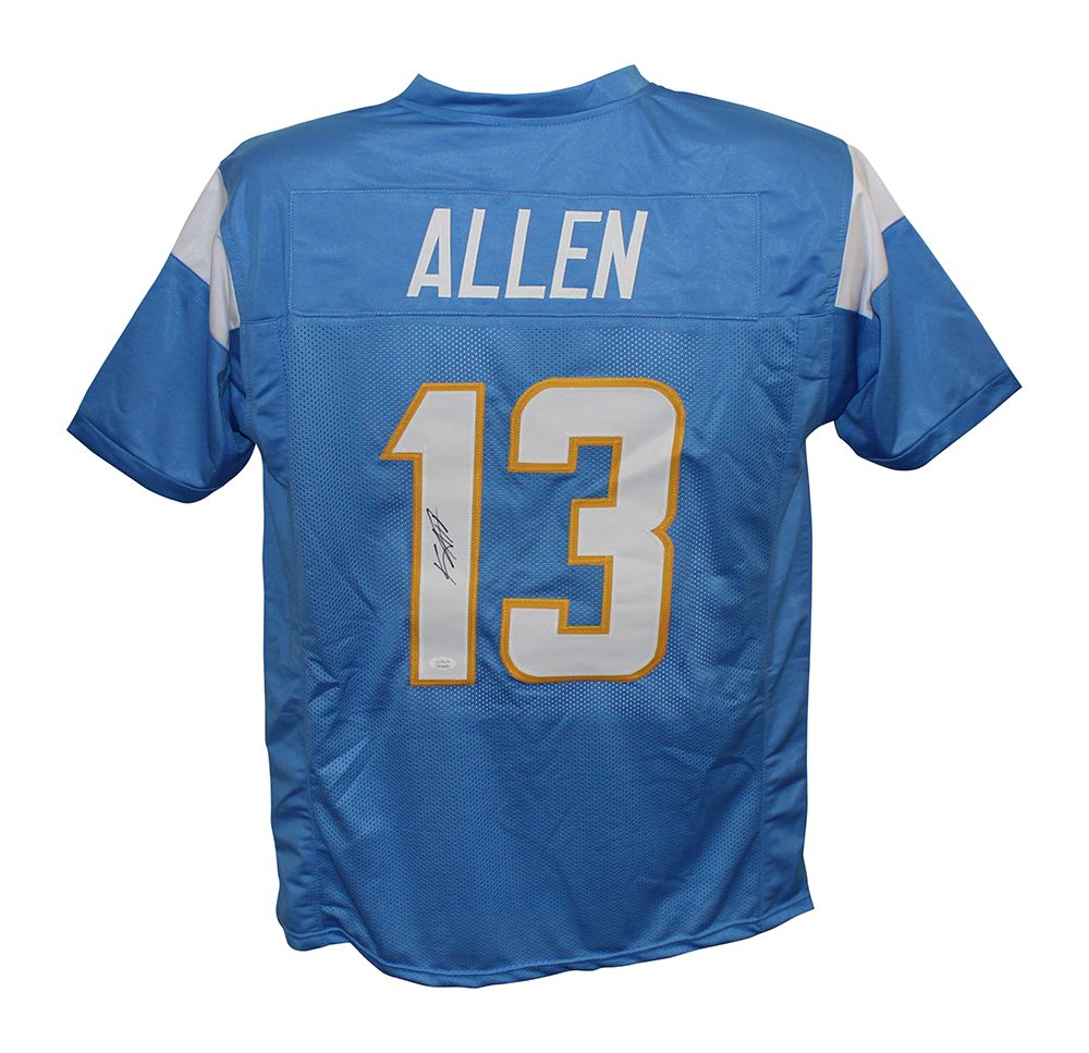 Keenan Allen Autographed/Signed Pro Style Blue XL Jersey BAS