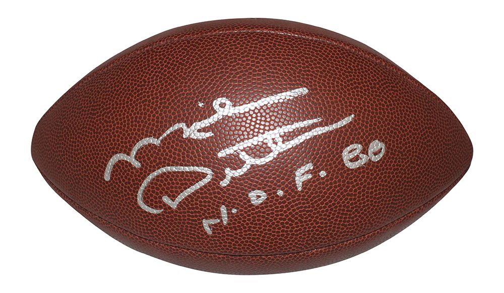 Mike Ditka Autographed/Signed Football HOF Inscription Beckett
