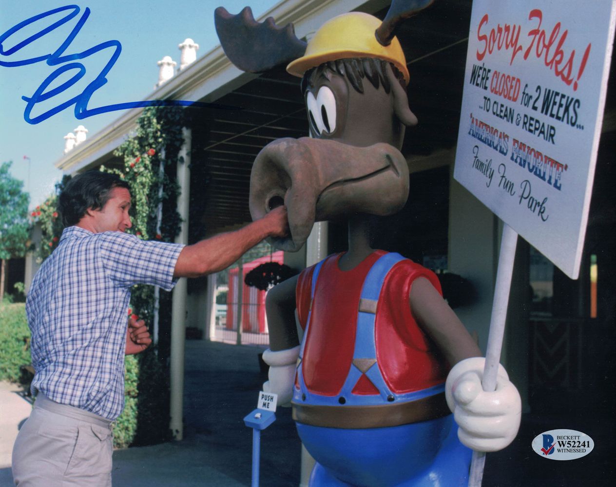 Chevy Chase Autographed/Signed Vacation 8x10 Photo Clark Griswald BAS