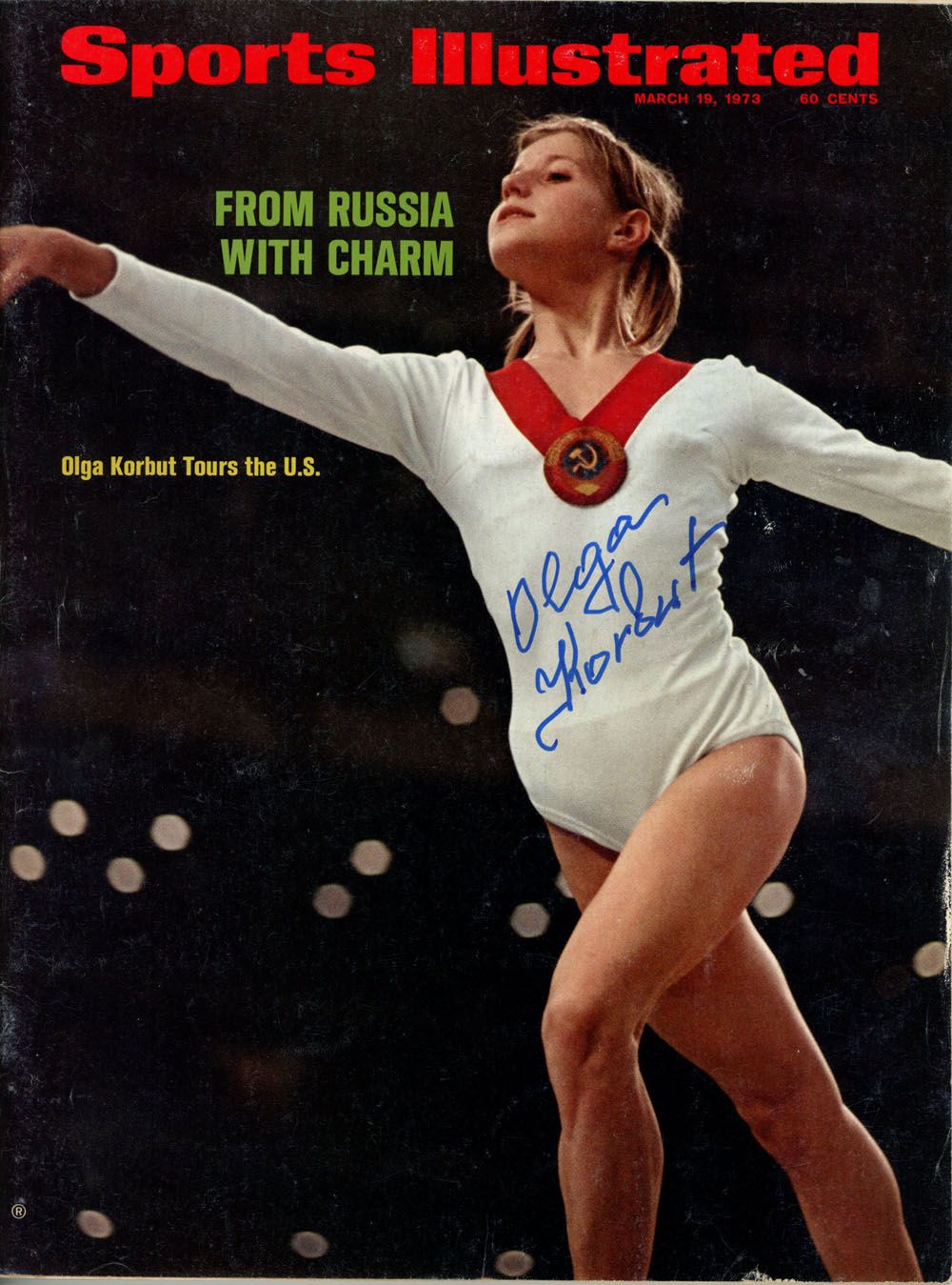 Olga Korbut Autographed Sports Illustrated Magazine 3/19/1973 JSA