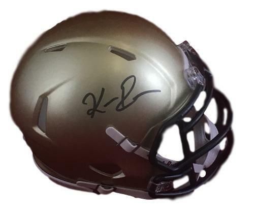 Keenan Reynolds Autographed Navy Midshipmen Gold Mini Helmet JSA