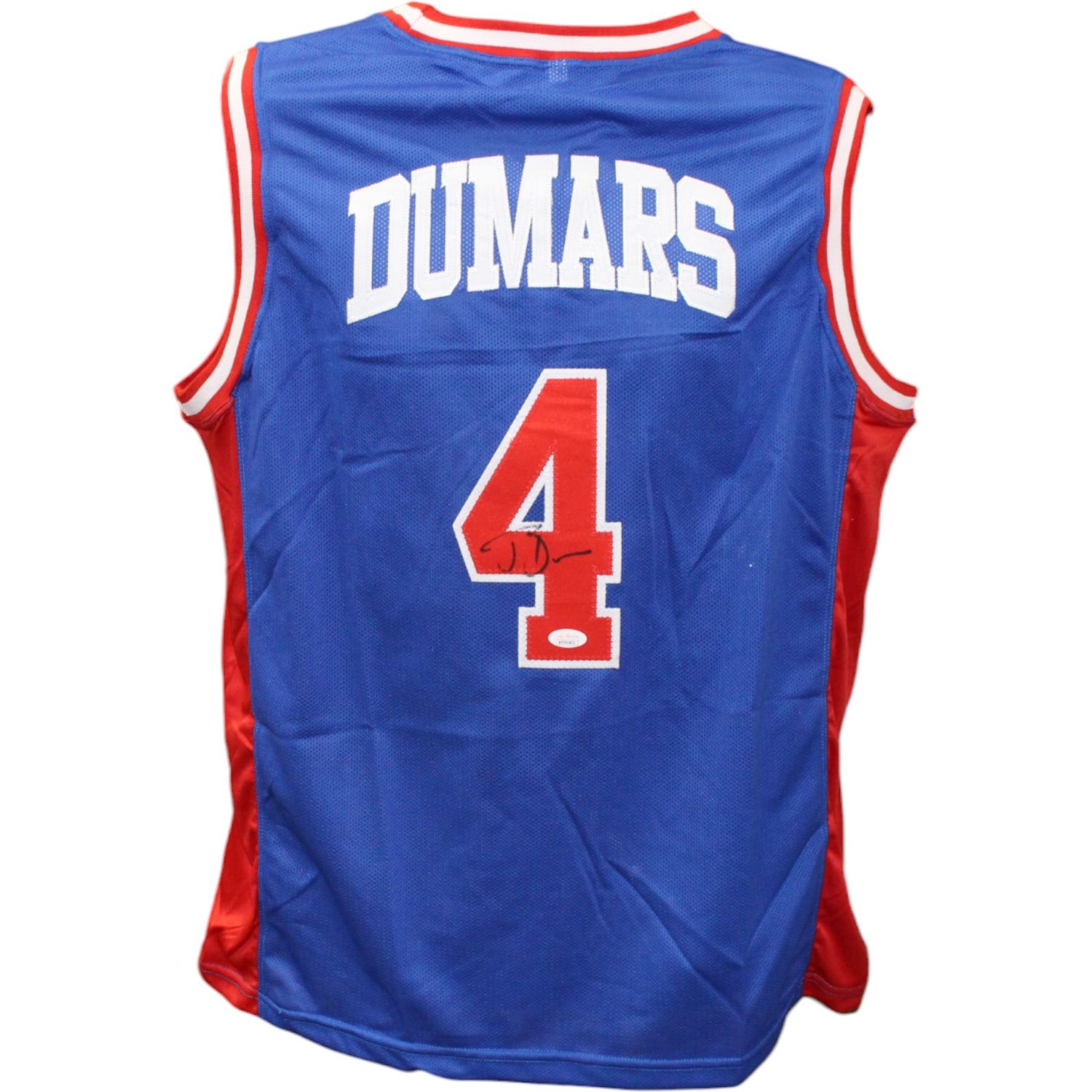 Joe Dumars Autographed/Signed Pro Style Blue Jersey Beckett