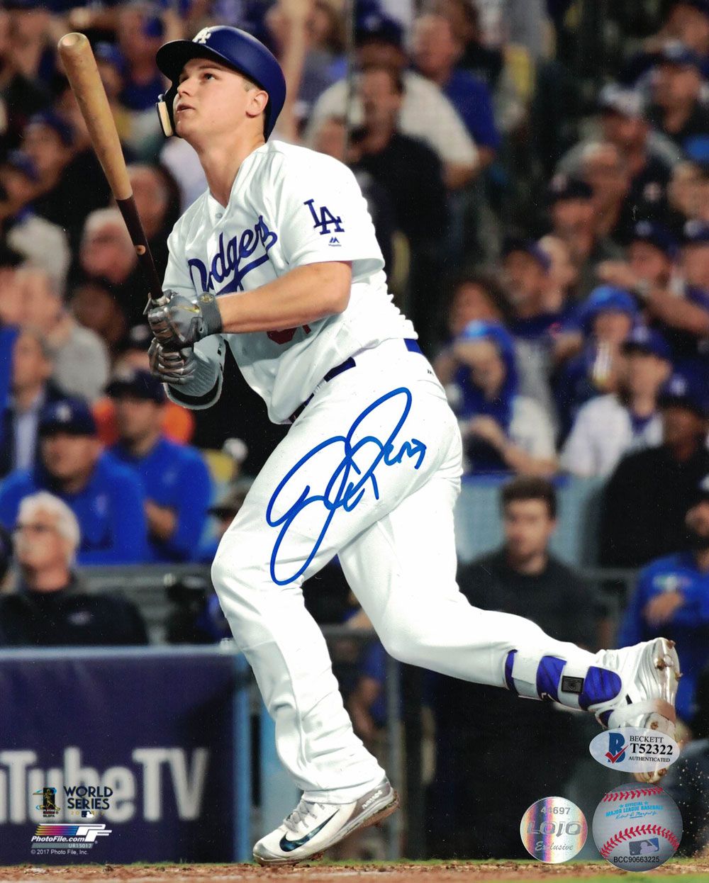 Joc Pederson Autographed/Signed Los Angeles Dodgers 8x10 Photo BAS PF