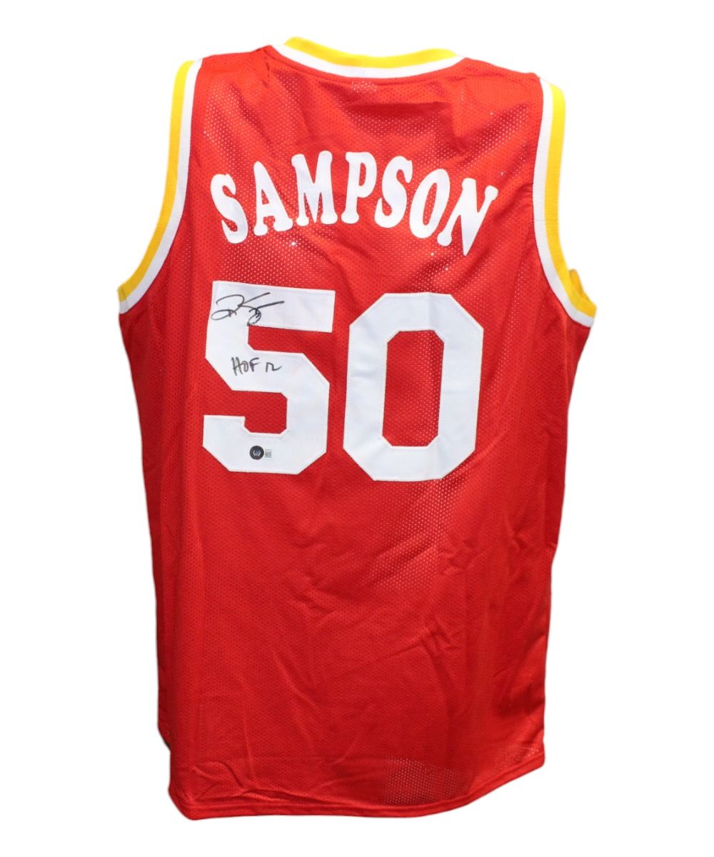 Ralph Sampson Autographed College Style HOF Orange Jersey Beckett