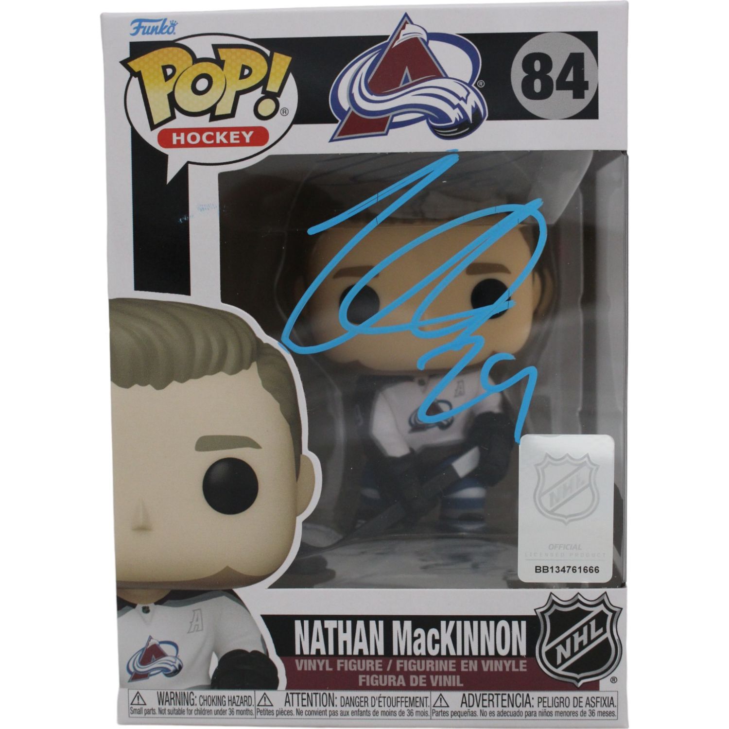 Nate MacKinnon Signed Colorado Avalanche #84 Funko Pop! FAN 44661