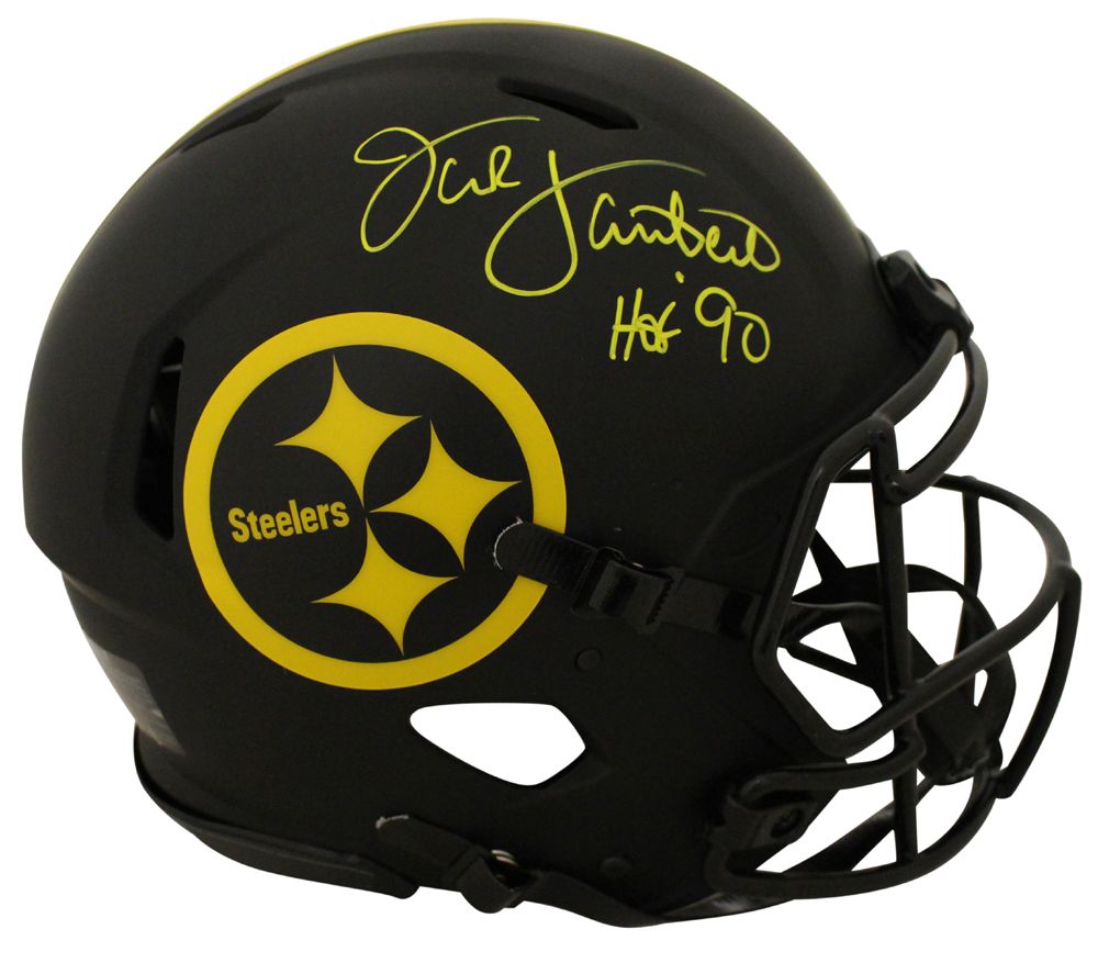 Jack Lambert Signed Pittsburgh Steelers Authentic Eclipse Helmet HOF JSA