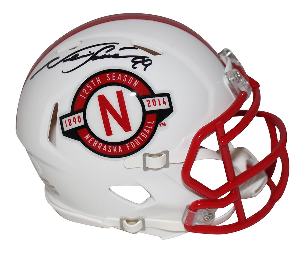 Neil Smith Autographed/Signed Nebraska Cornhuskers Mini Helmet JSA