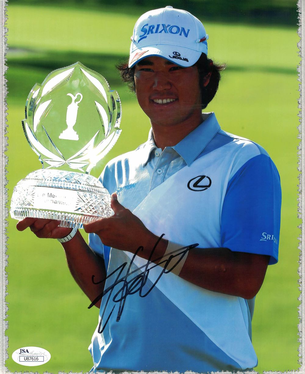 Hideki Matsuyama Autographed/Signed PGA Tour Golf 8x10 Photo JSA