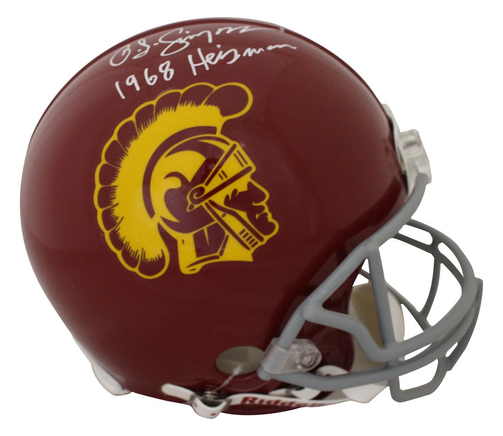 O.J. Simpson Autographed USC Trojans Authentic Helmet 1968 Heisman JSA