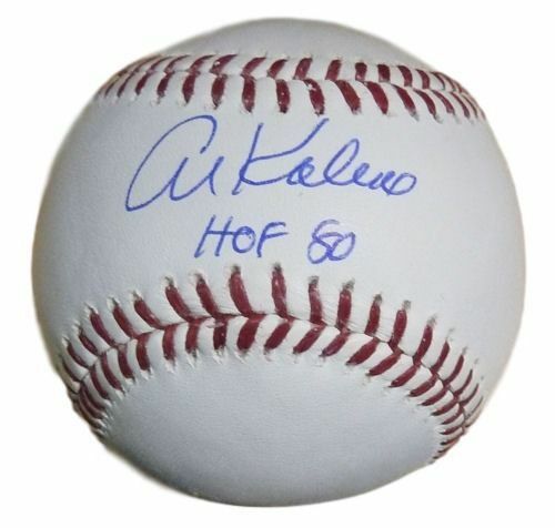 Al Kaline Autographed Detroit Tigers MLB Baseball w/HOF 80 inscription