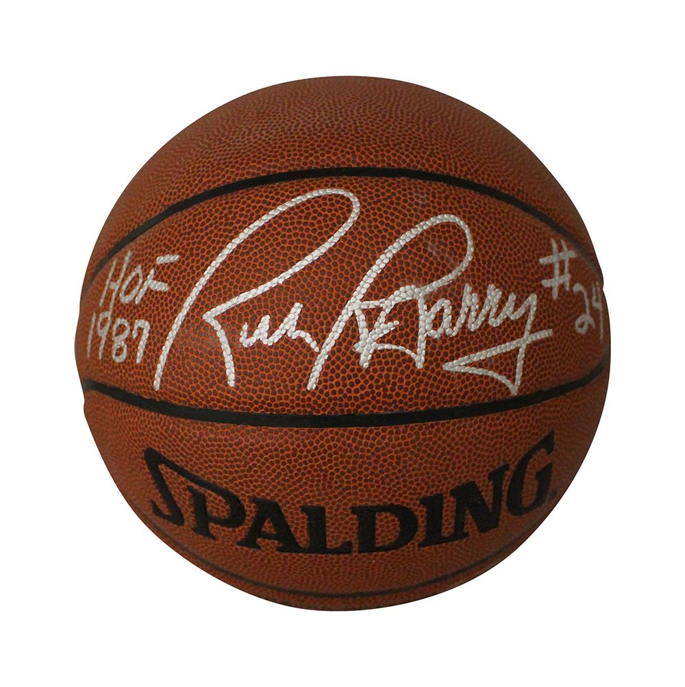 Rick Barry Autographed Golden State Warriors Spalding Basketball HOF BAS