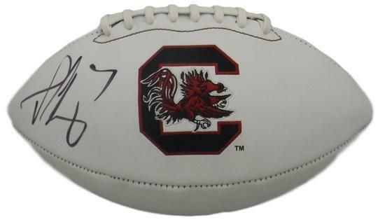 Jadeveon Clowney Autographed South Carolina Gamecocks White Panel Football JSA